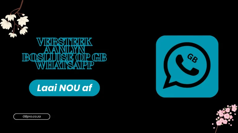 Versteek aanlyn bosluise op GB WhatsApp